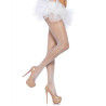 Leg Avenue - Pantyhouse Blanc En Résille En Nylon Taille Unique